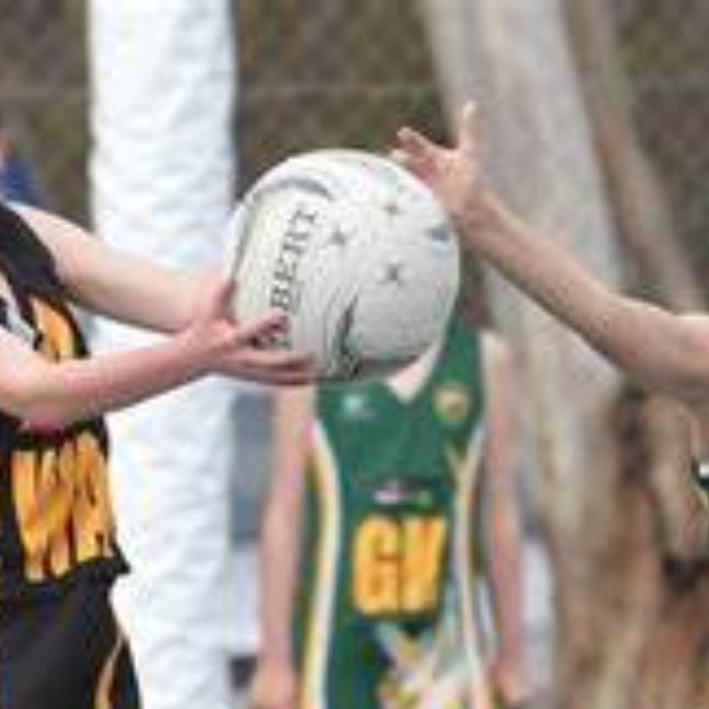 Hannah Loller provides Dan Crouch with an update on the River Murray Netball Association episode artwork