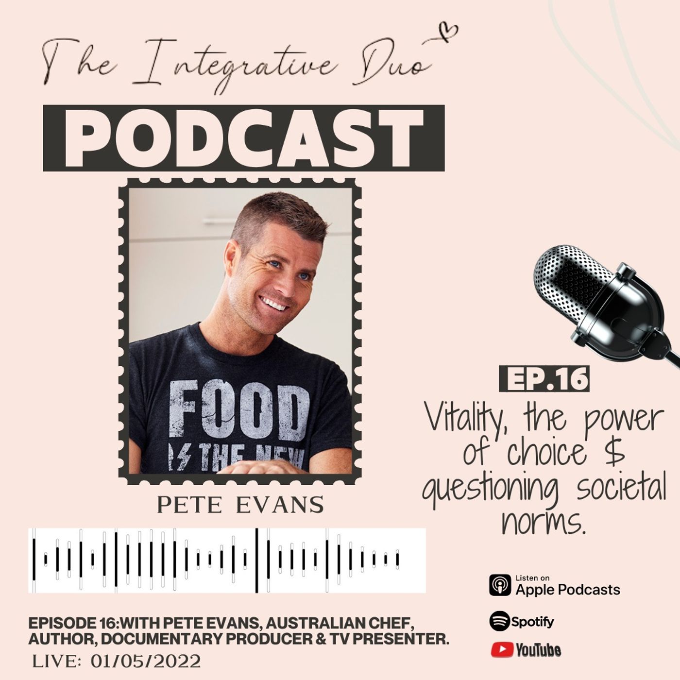 Ep. 16: Vitality, the power of choice & questioning societal norms with Pete Evans Ep. 16: Vitality, the power of choice & questioning societal norms with Pete Evans