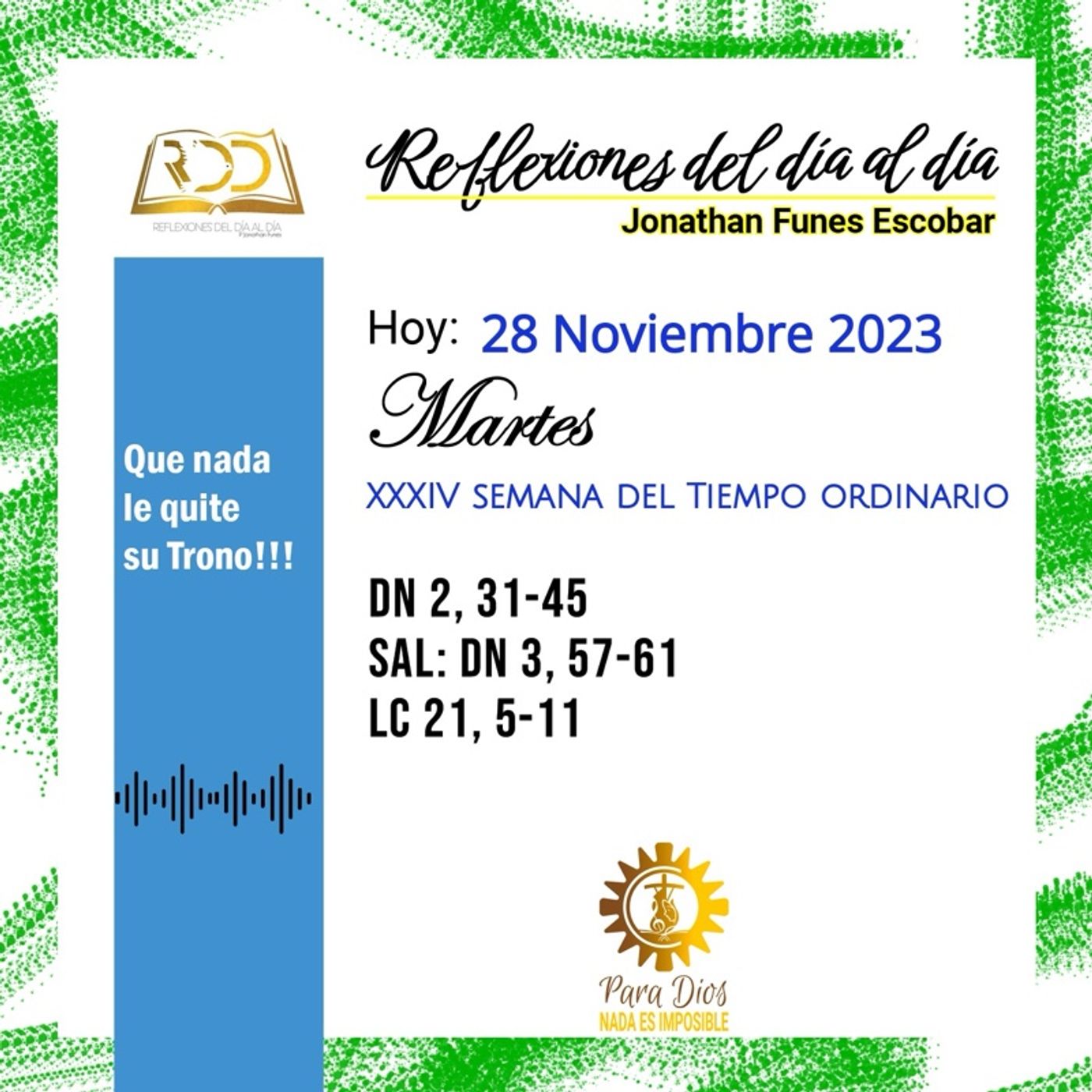 28 Noviembre 2023. Que nada le quite su Trono!!! 28 Noviembre 2023. Que nada le quite su Trono!!!