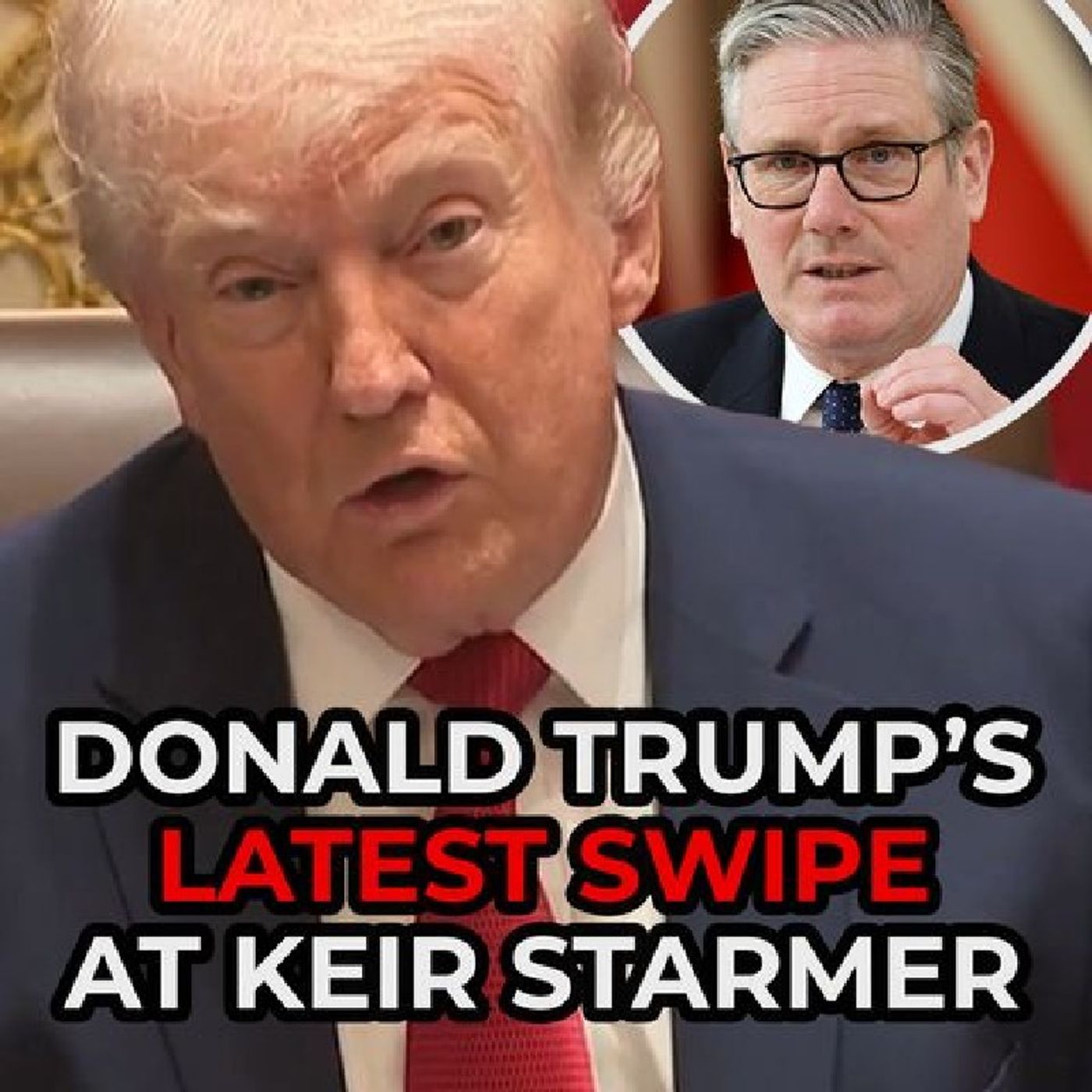 Watch as Donald Trump takes another swipe at Keir Starmer's Britain, saying: "We don't want to be dragged into their wars, either." #DonaldT episode artwork