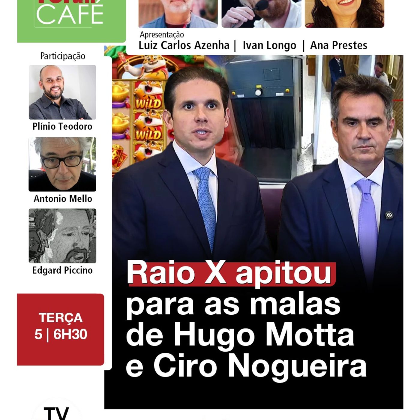 Raio X das malas de Hugo Motta e Ciro Nogueira apitou segundo livro de ocorrências do aeroporto