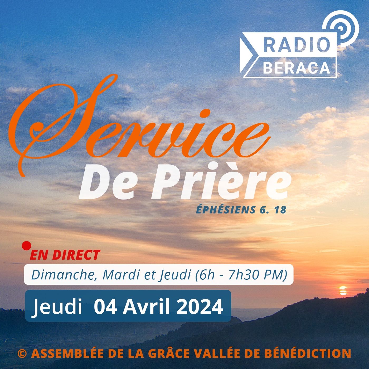 Jeudi 04 Avril 2024.- Service de prière episode artwork