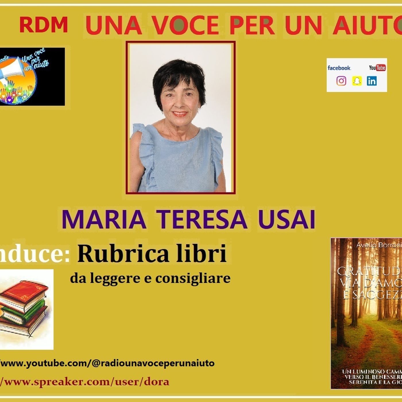 RUBRICA LIBRI: GRATITUDINE, Via d'AMORE e SAGGEZZA di Avelio Borroni episode artwork