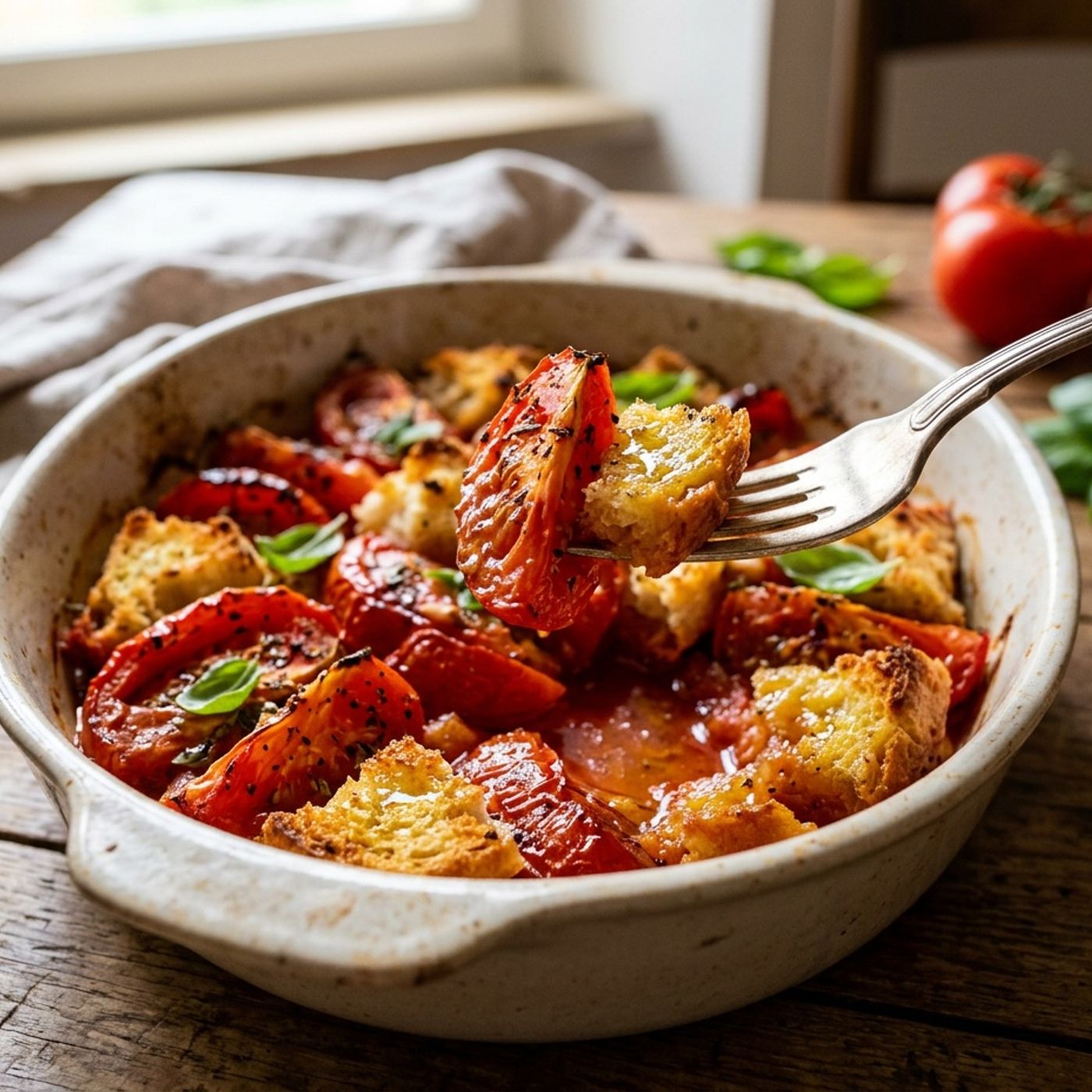 Pomodori al forno con pane croccante: la ricetta di fine estate semplice e irresistibile episode artwork