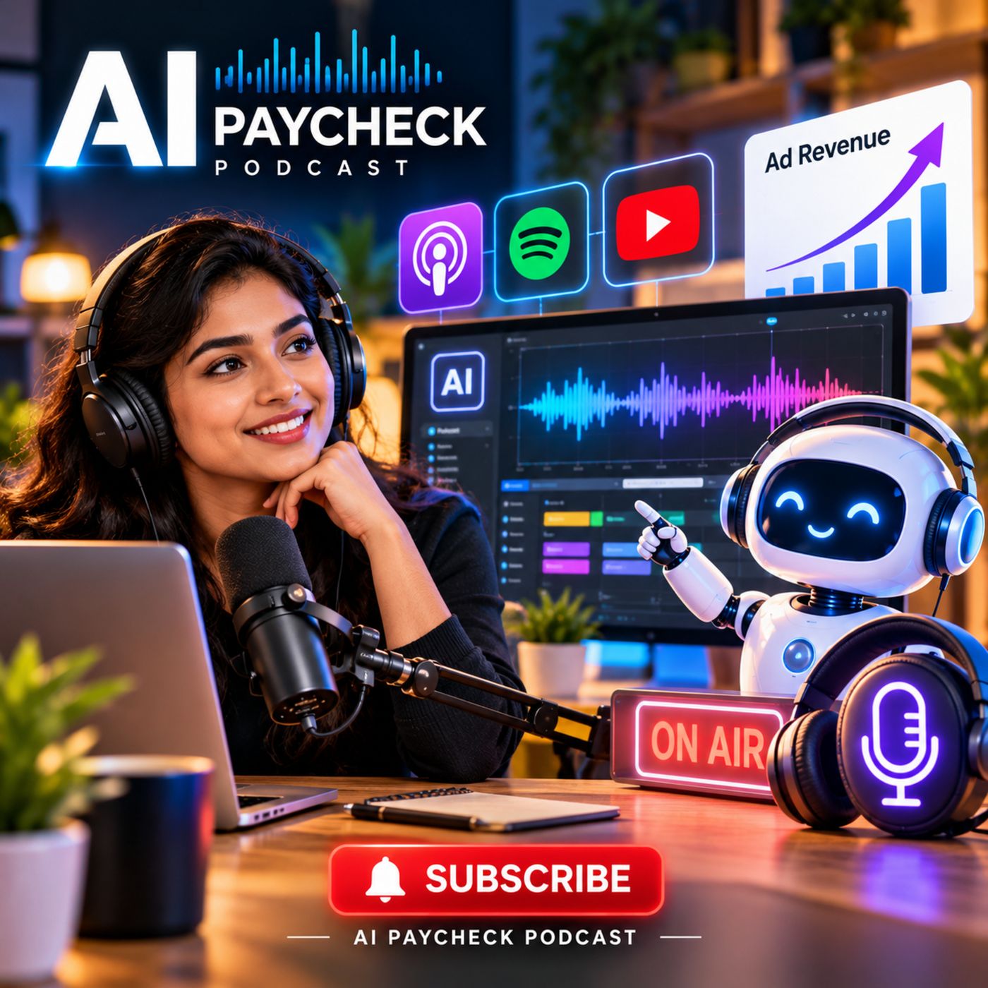 How to Make Passive Income With AI Podcast Episodes and Ad Revenue Monetization episode artwork