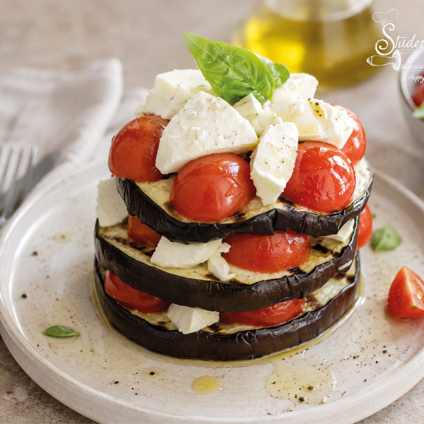 TORRETTE DI MELANZANE CON MOZZARELLA VEGETALE E POMODORINI episode artwork