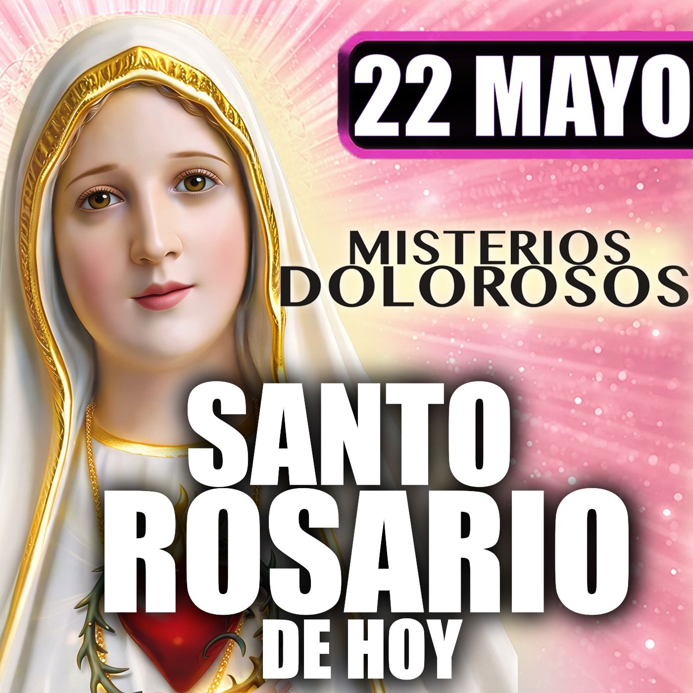 Santo Rosario Mes de María 🌸 por la Familia|22 de Mayo de 2026 | #MisteriosDolorosos
