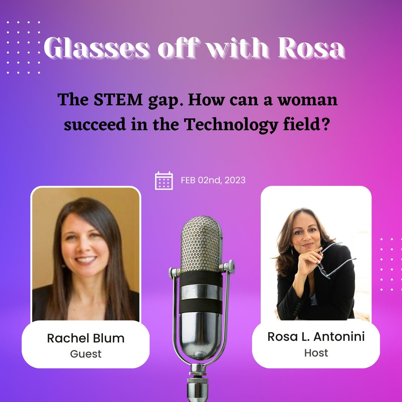 Glasses off with Rosa