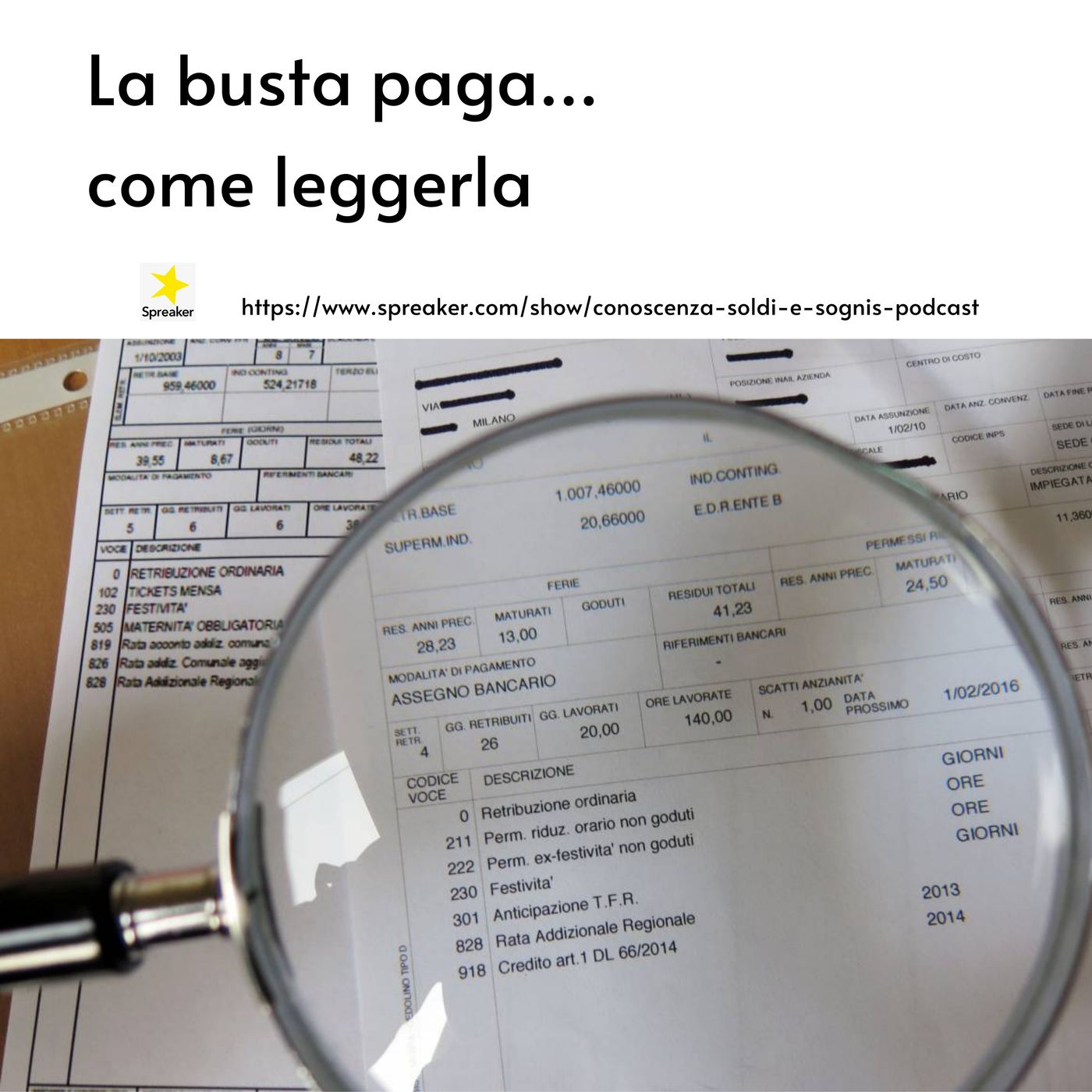Conoscenza soldi e sogni