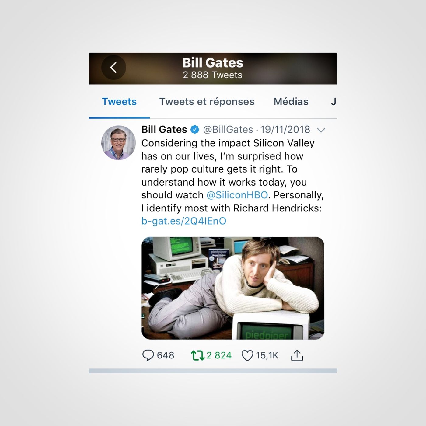Bill Gates y la serie Silicon Valley de HBO