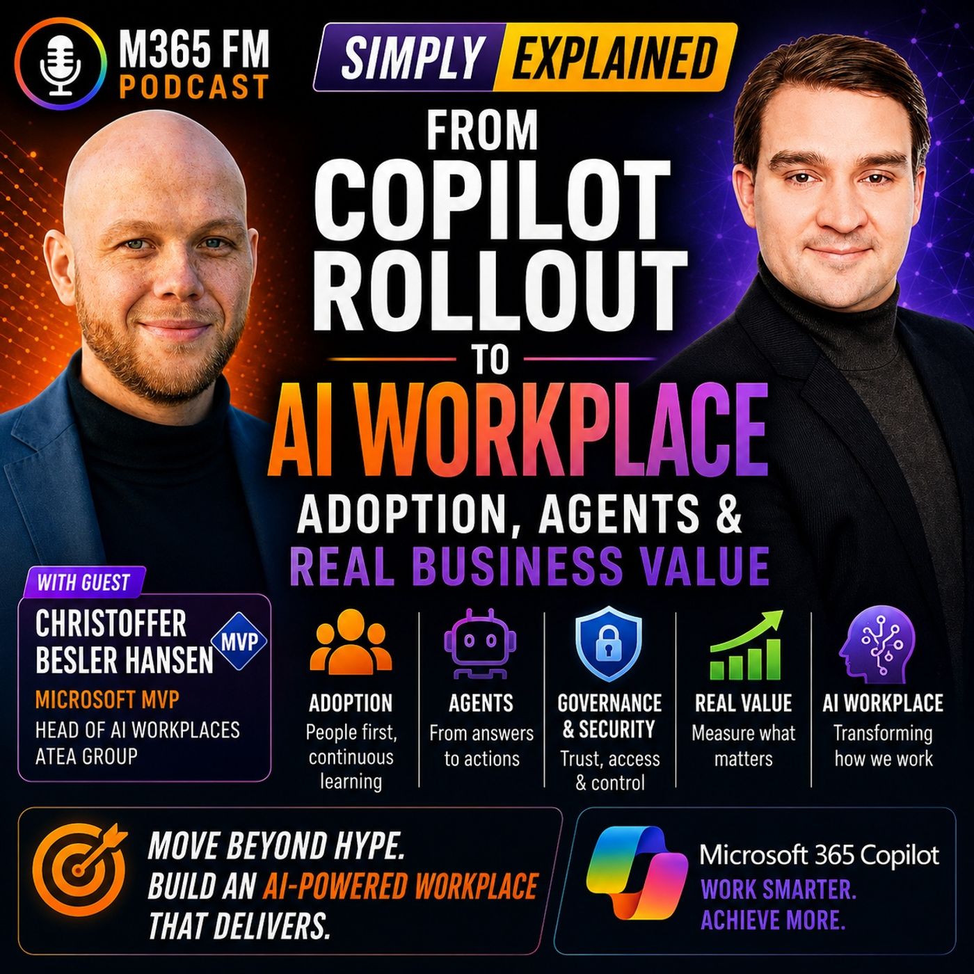 From Copilot Rollout to AI Workplace: Adoption, Agents & Real Business Value with Christoffer Besler Hansen [MVP]