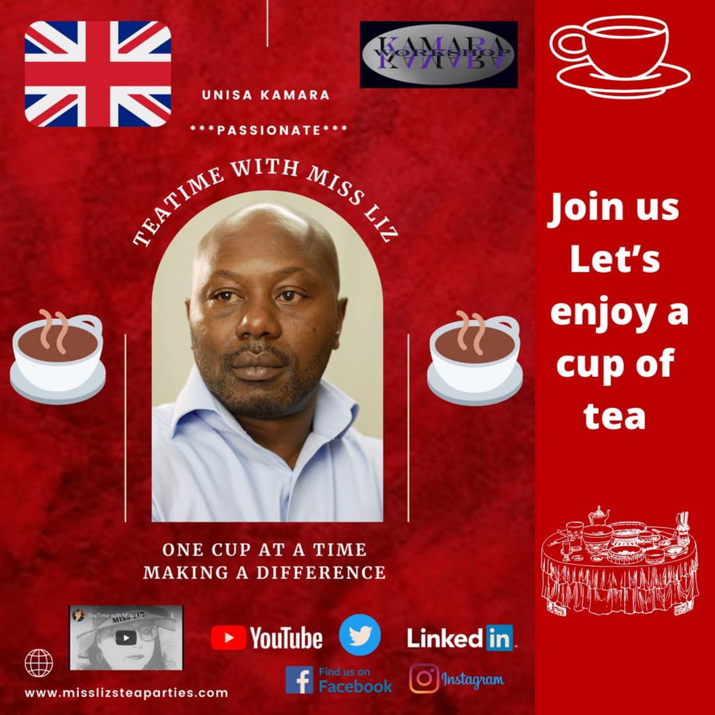 Teatime with Miss Liz - Unisa Kamara from Kamara Youths episode artwork
