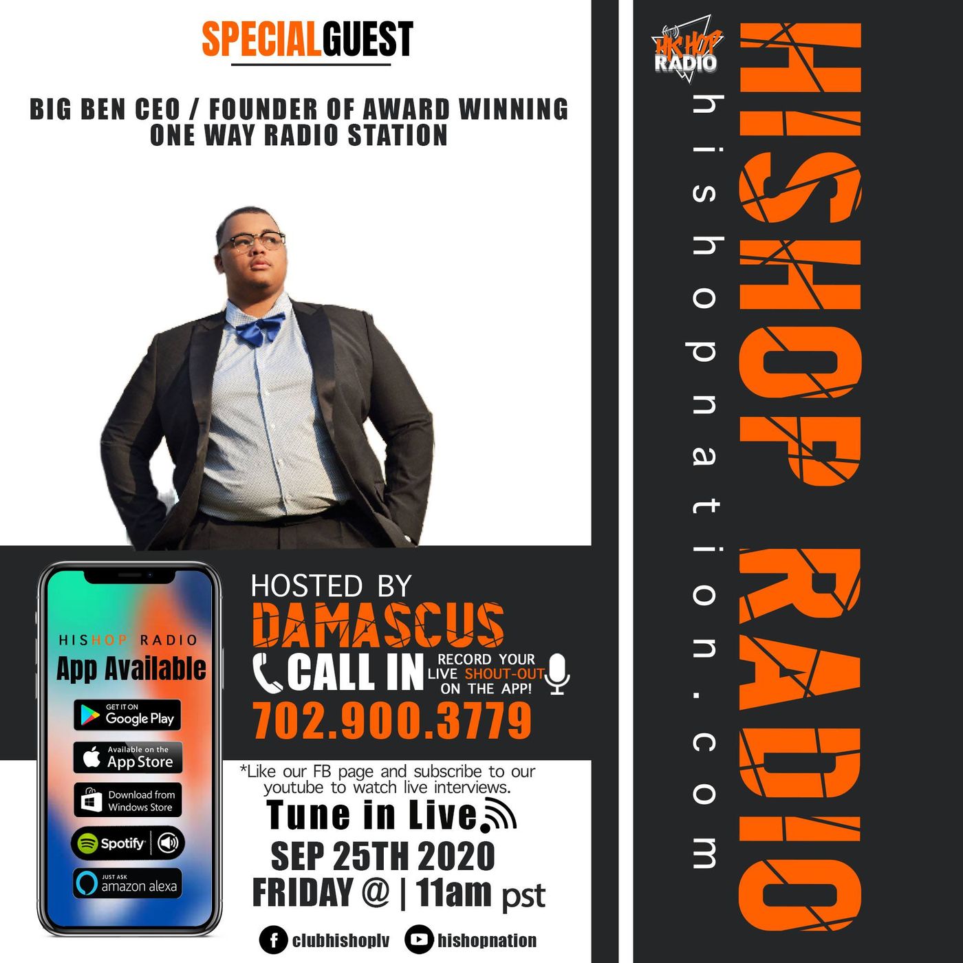EPISODE 63  - His Hop Radio Podcast - BIG BEN interview episode artwork