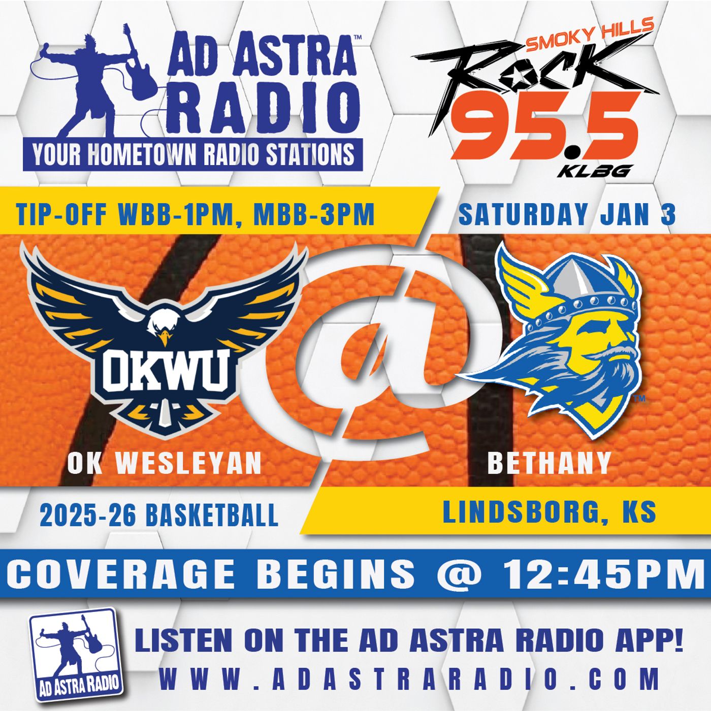 Oklahoma Wesleyan Eagles at Bethany Swedes College Basketball (January 3, 2026) episode artwork