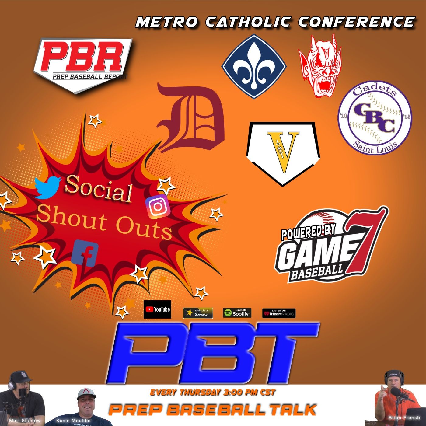 Metro Catholic Conference and Instagram/Twitter social shoutouts | Prep Baseball Talk episode artwork