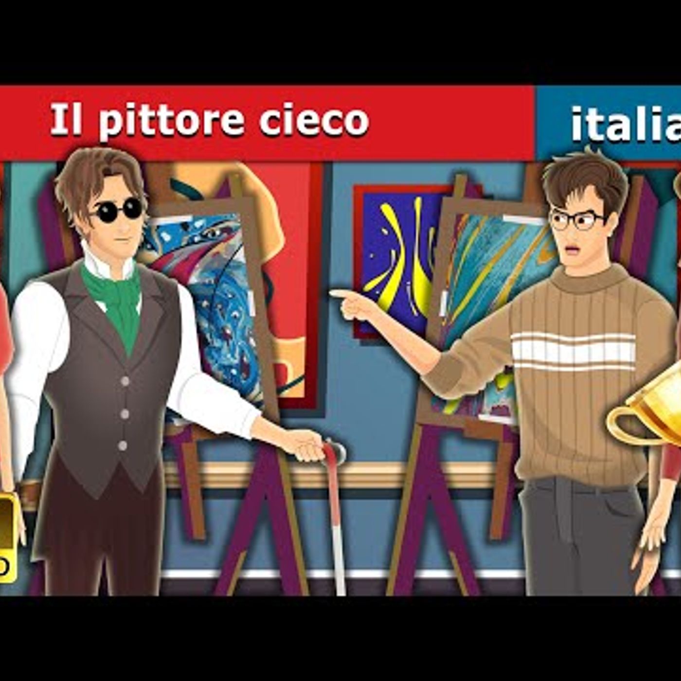 012. Il pittore cieco  Blind Painter Story in Italian  Fiabe Italiane