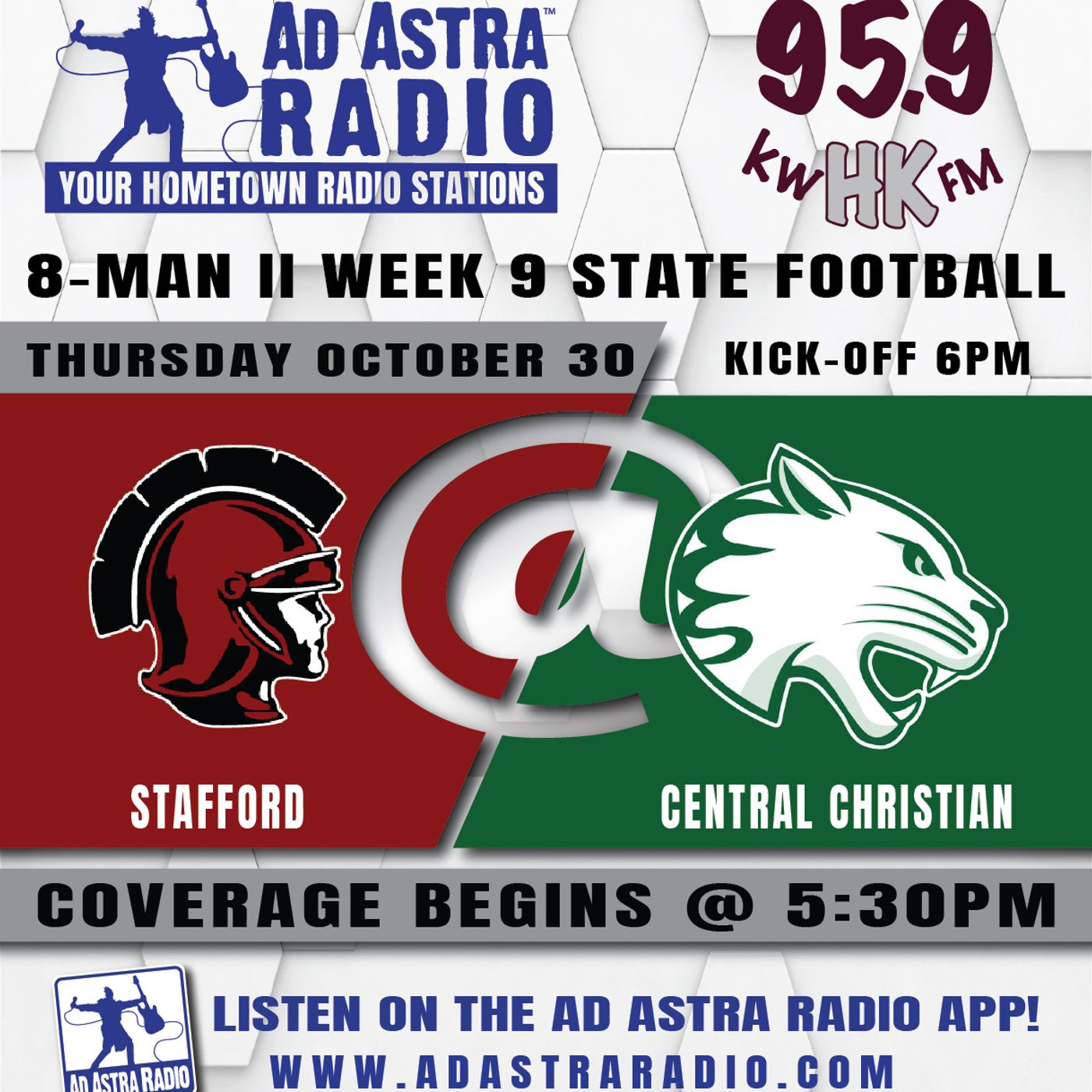 Stafford Trojans at Hutchinson Central Christian Cougars Football (October 30, 2025) episode artwork