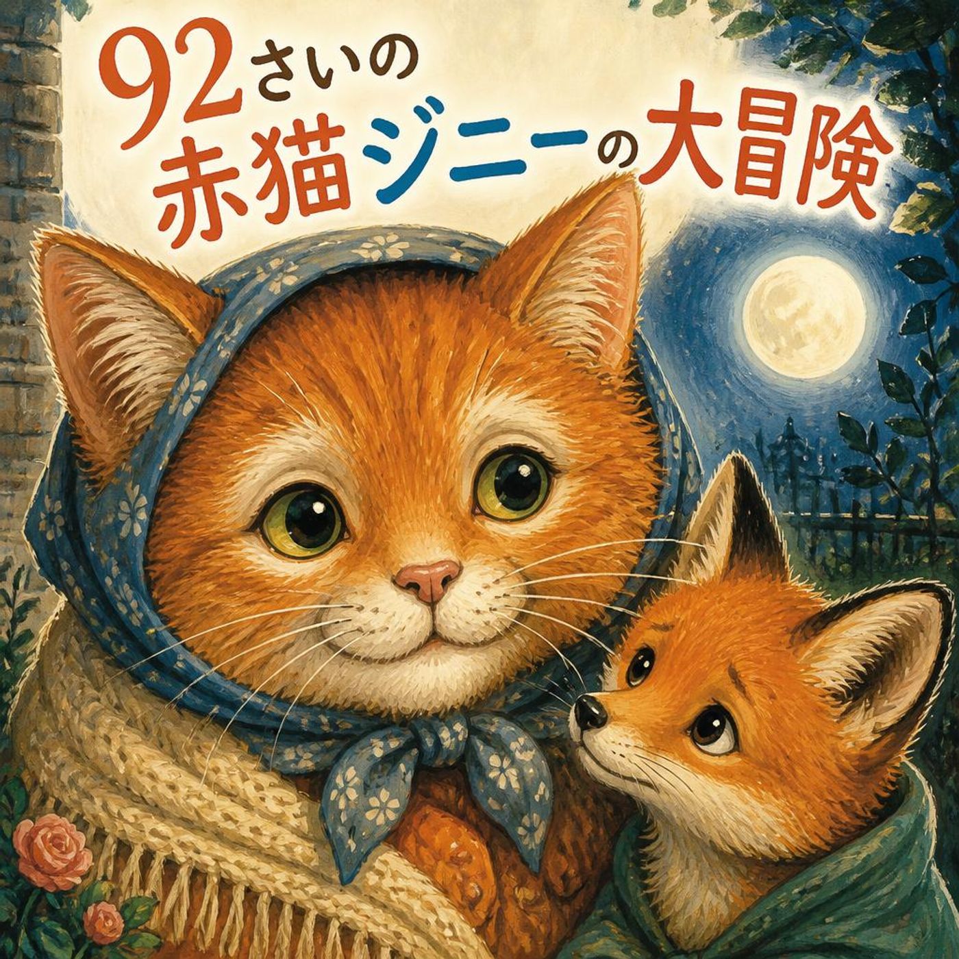 あかい毛並みのジニーと真夜中の大冒険！迷子の子ギツネを救え ｜【子ども向けのお話】 episode artwork