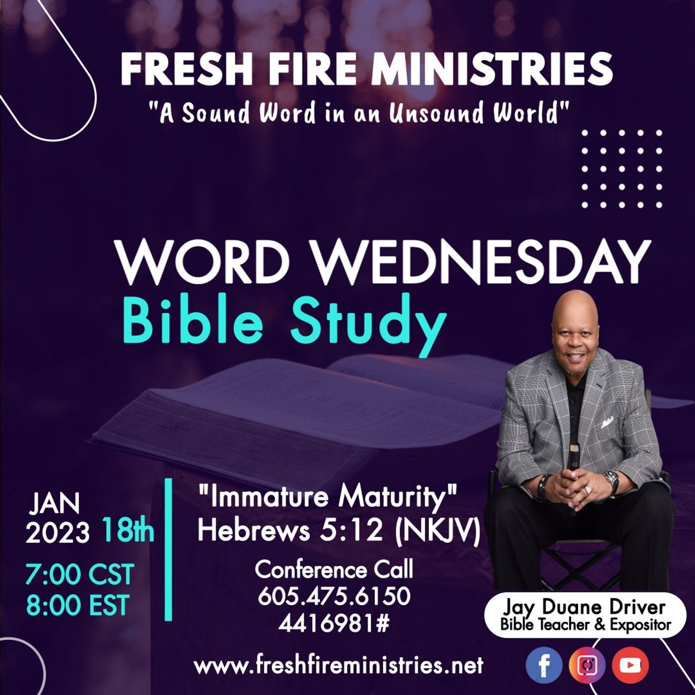 Word Wednesday Bible Study "Immature Maturity" Hebrews 5:12 (NKJV) episode artwork