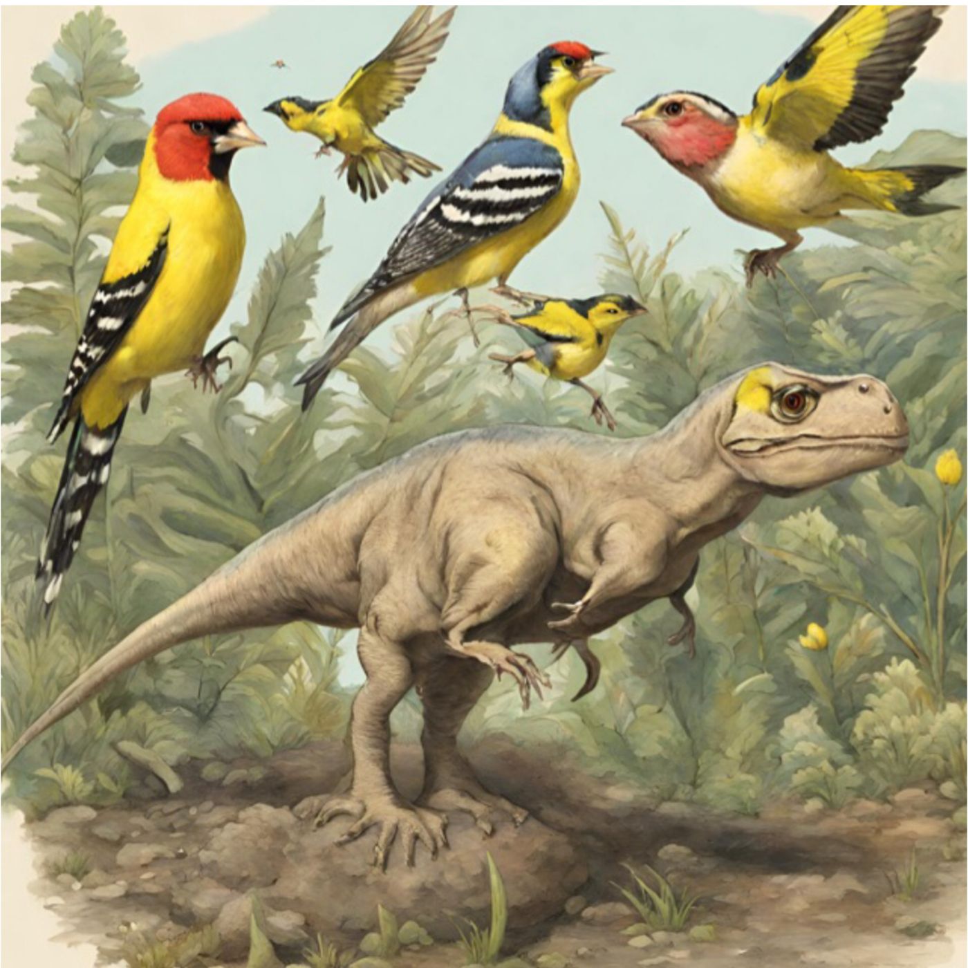 El jilguero y los dinosaurios