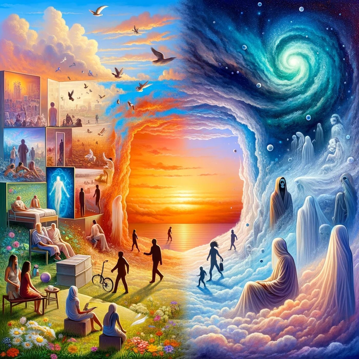 "Death does not concern us, because as long as we exist, death is not here. And when it does come, we no longer exist." episode artwork