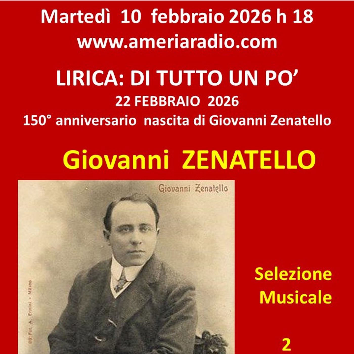 Lirica di tutto un po' - Giovanni Zenatello seconda parte episode artwork