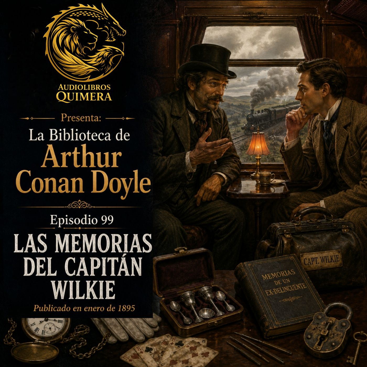 Portada de Audiolibros Quimera - Biblioteca de Arthur Conan Doyle