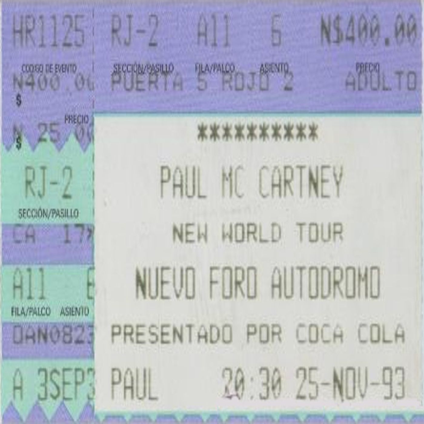 El Club de los Beatles: La primer visita de Paul en 1993 a México