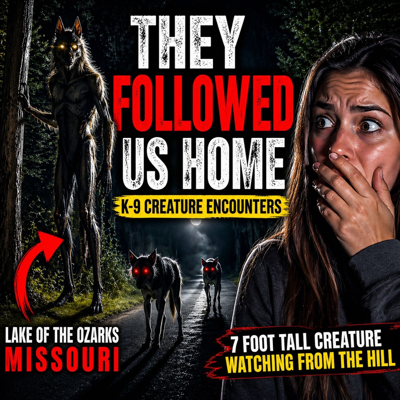 TERRIFYING K-9 CRYPTID ENCOUNTERS AT LAKE OF THE OZARKS MISSOURI | HUNTED BY UNKNOWN CREATURES — SASQUATCH THEORY cover