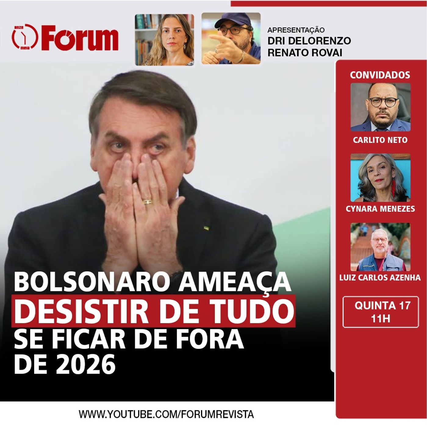 Bolsonaro fala em desistir da política | Racha no meio evangélico | Sergio Moro humilhado | 17.10.24 episode artwork