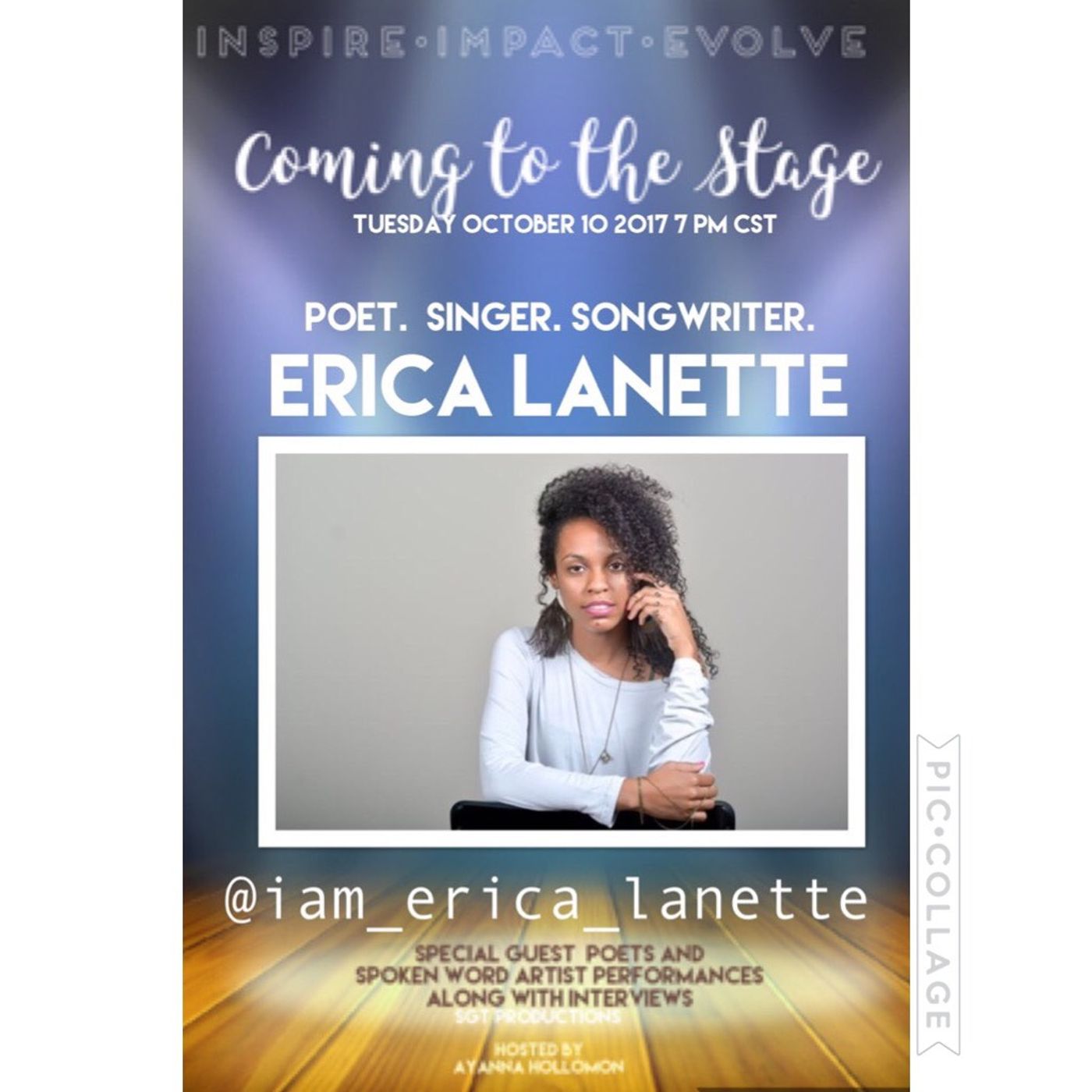 COMING TO THE STAGE:SPECIAL GUEST ERICA LANETTE episode artwork