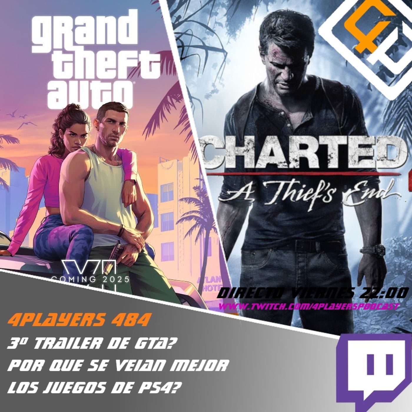 4Players 484 Nuevo ¿Trailer de GTA? y ¿se veían mejor los juegos en la gen anterior?? episode artwork