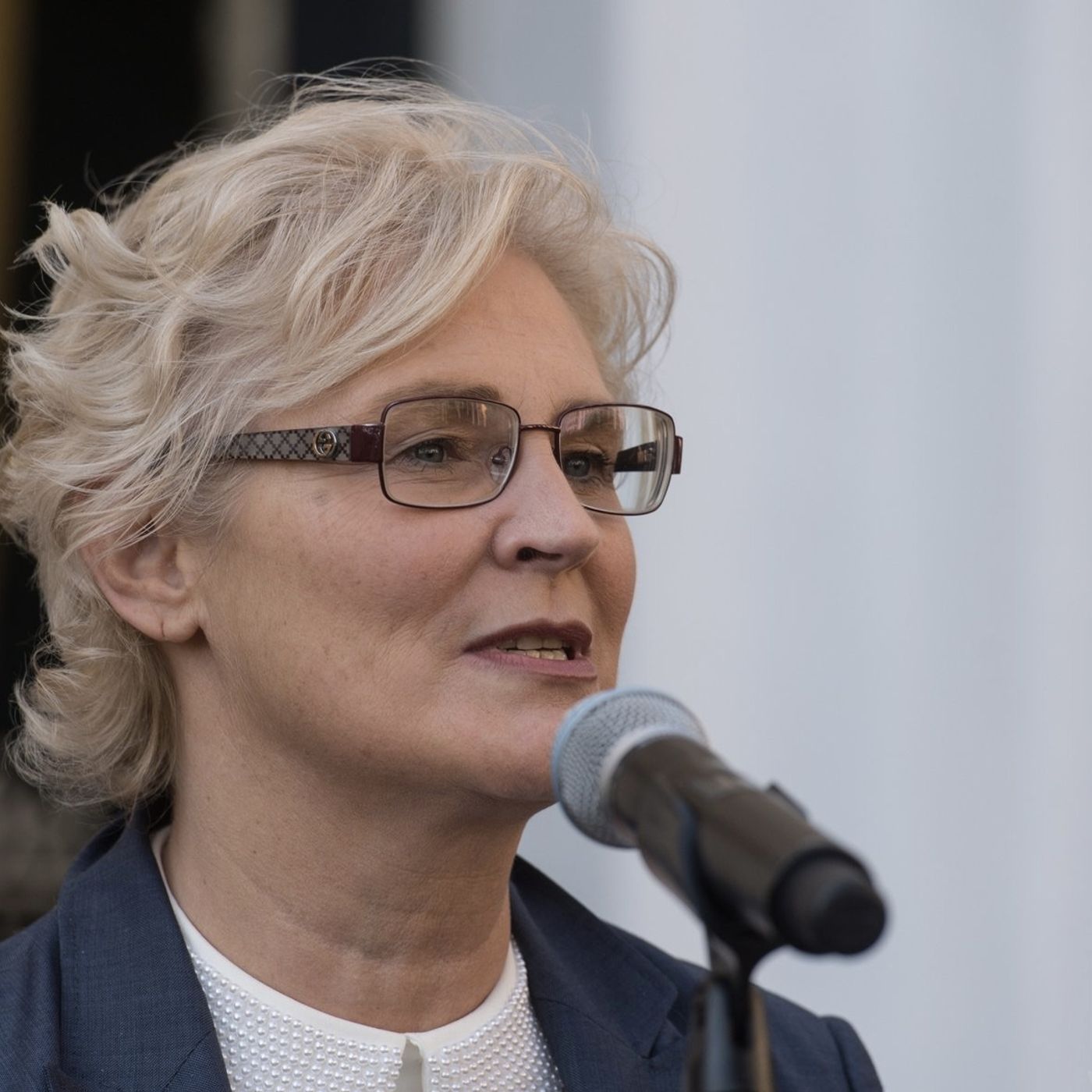 Policy and Rights German Defense Minister Christine Lambrecht presser