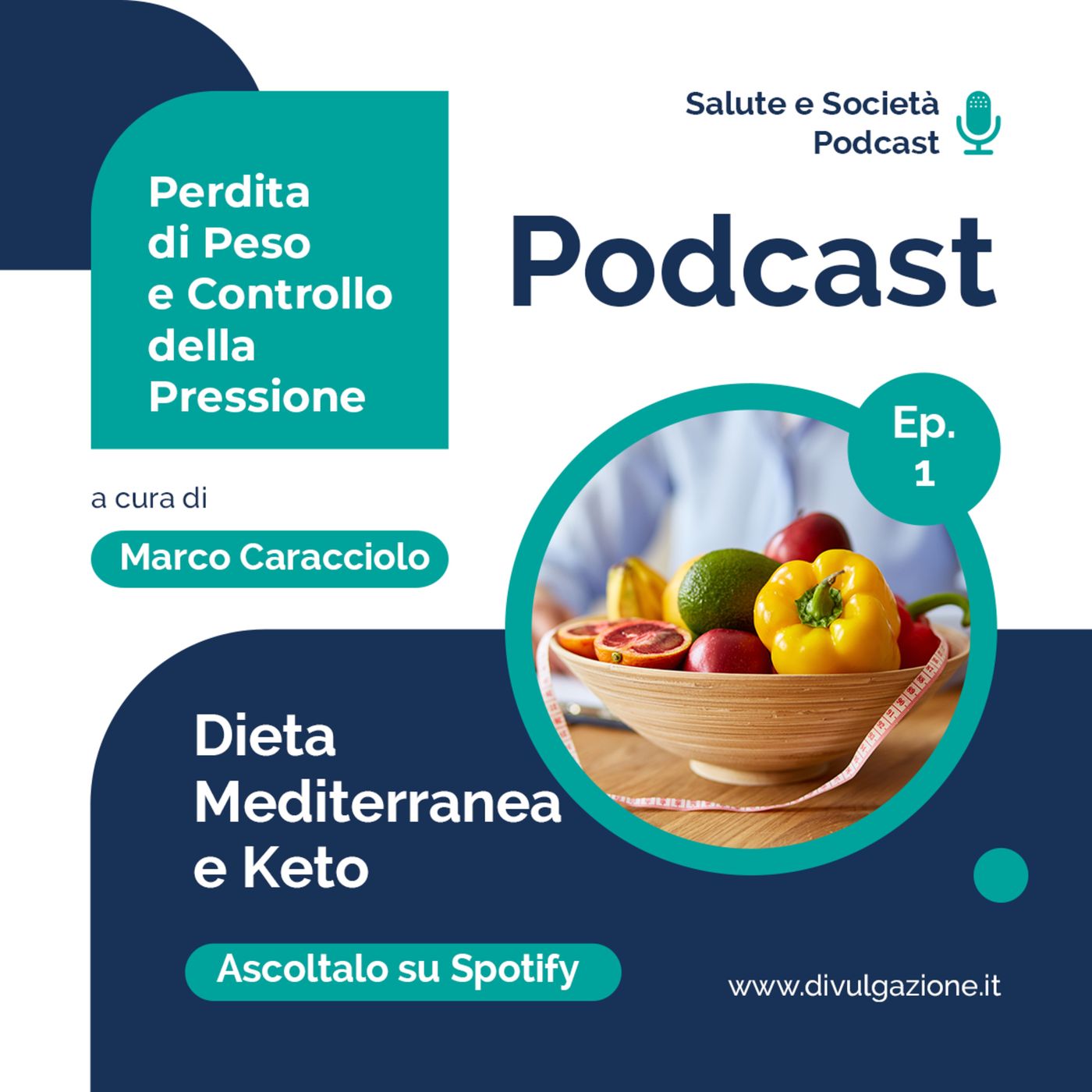 Dieta Mediterranea e Keto - La Scienza della Perdita di Peso e del Controllo della Pressione episode artwork
