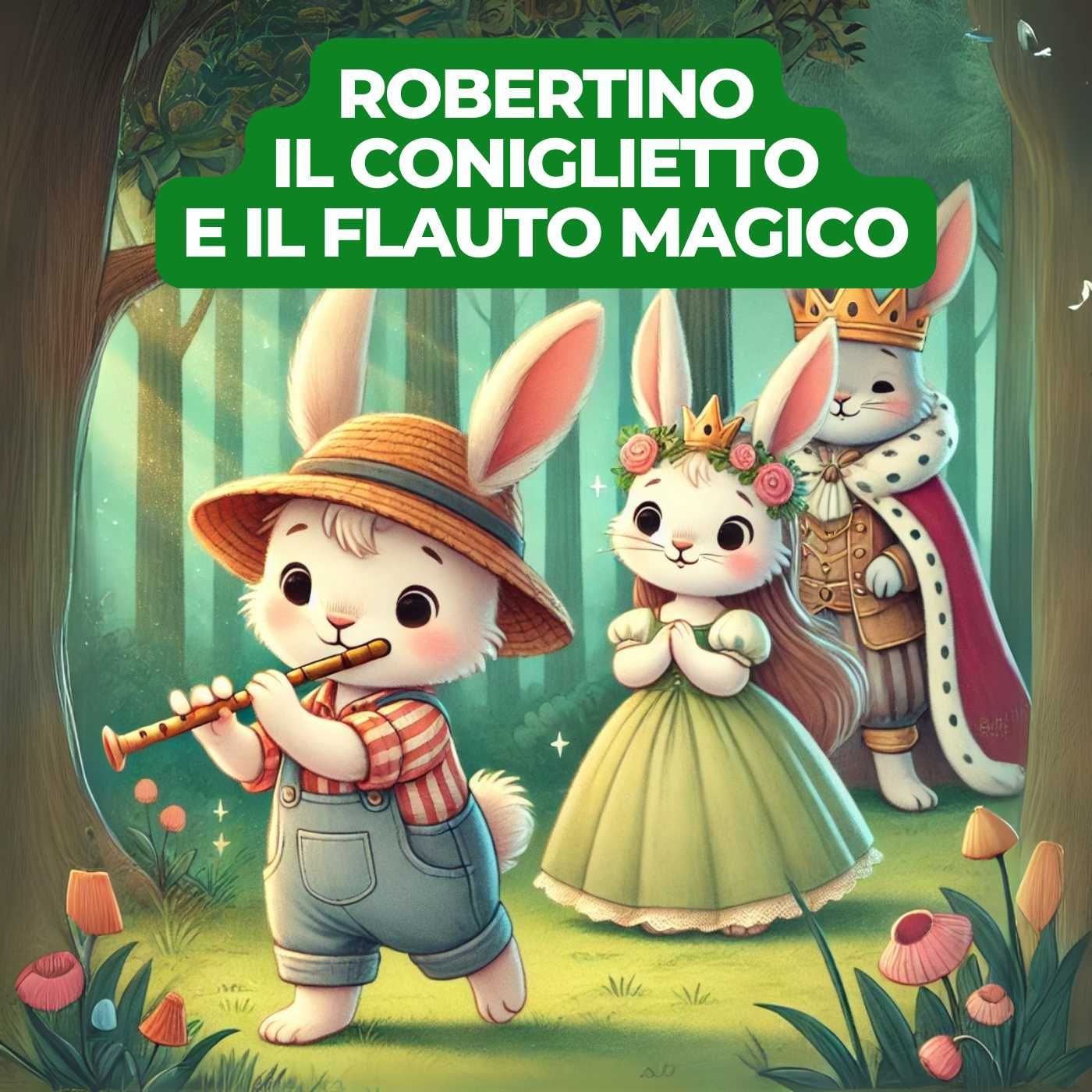 ROBERTINO IL CONIGLIETTO E IL FLAUTO MAGICO - Fiaba con animali