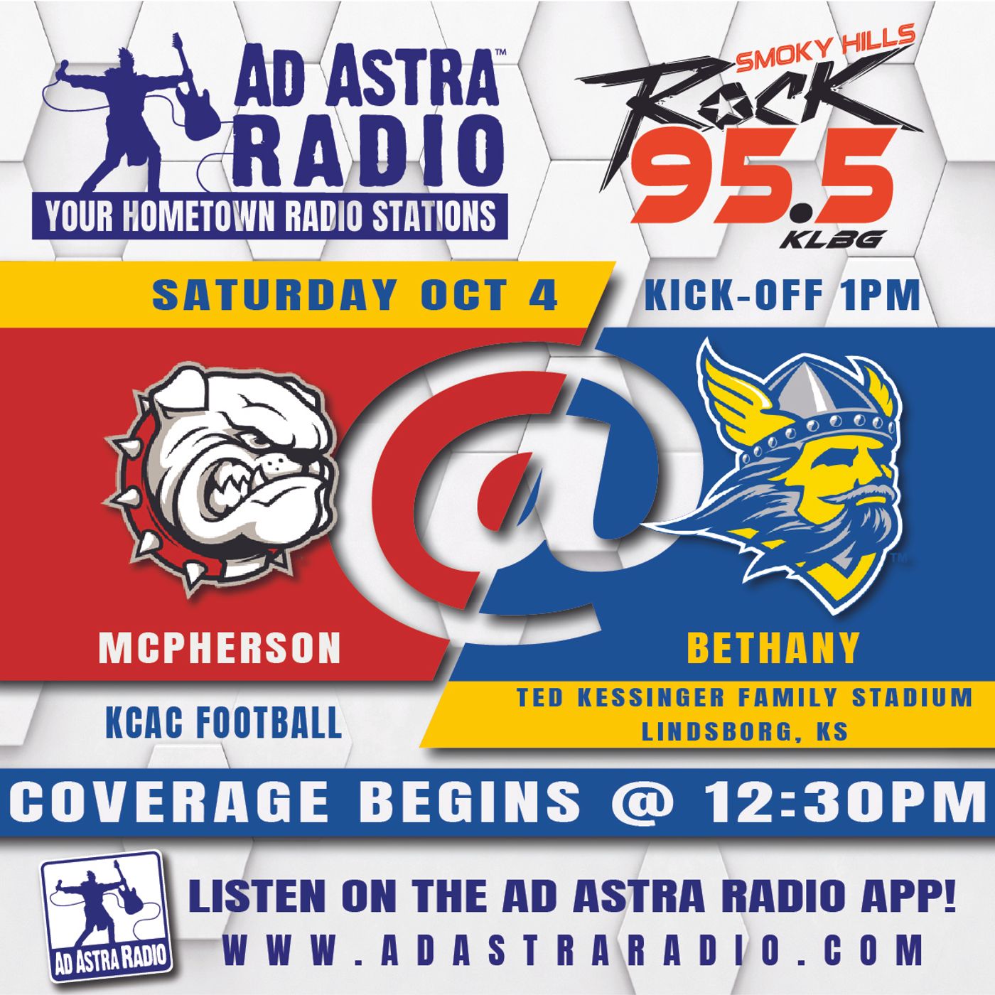 Bethany Swedes hosts McPherson Bulldogs Football (Bethany Broadcast/October 4, 2025) episode artwork