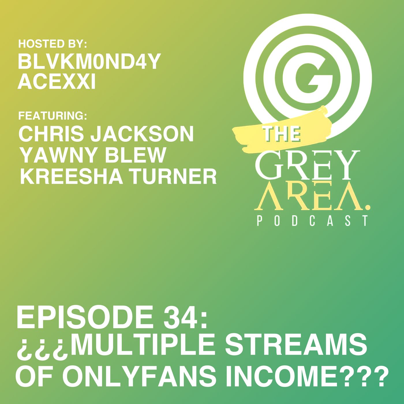 GreyArea PodCast Episode 34: "¿¿¿Mult!ple Str3ams of 0nlyFans Income???"