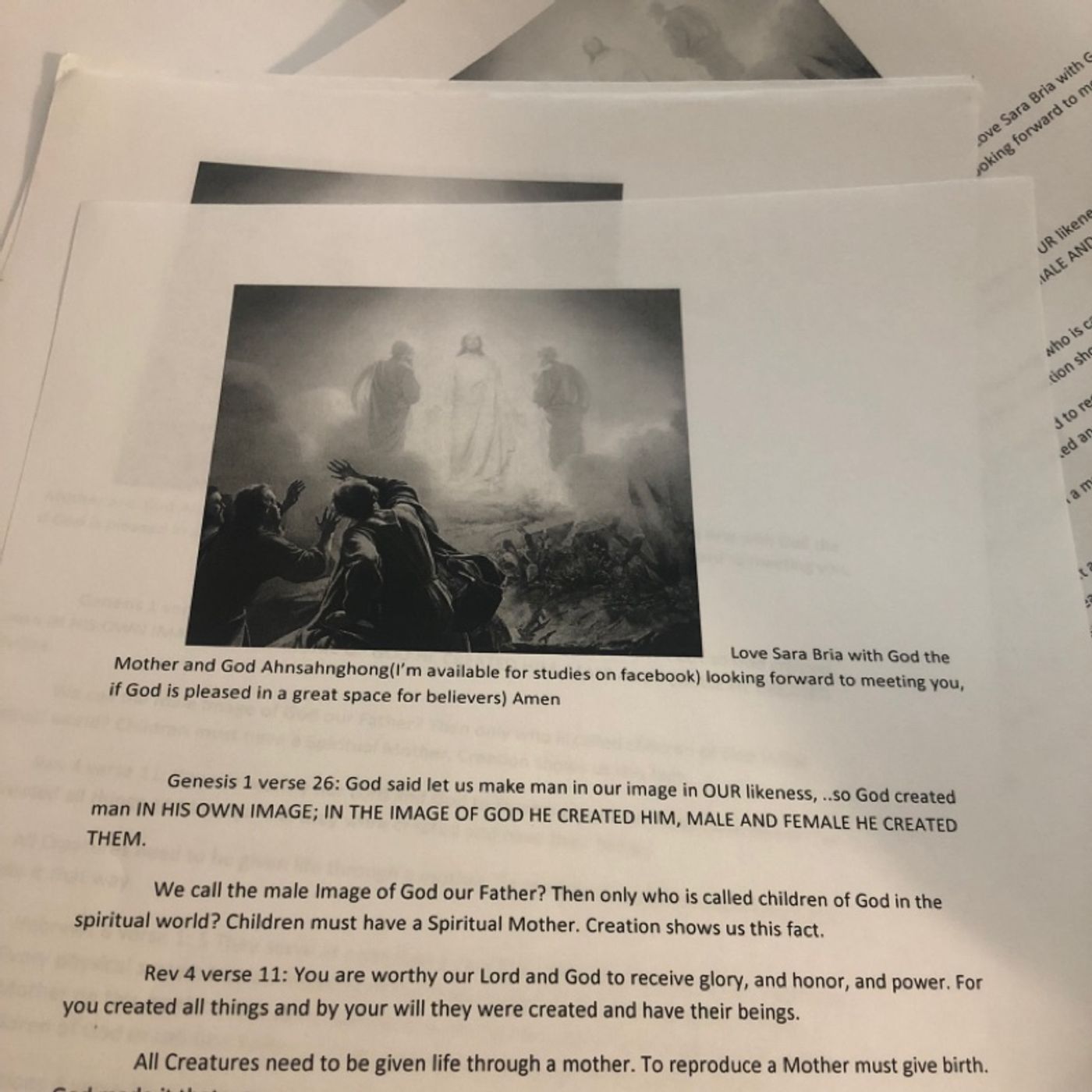 Sara Show-Glory to God our Mother WMSCOG