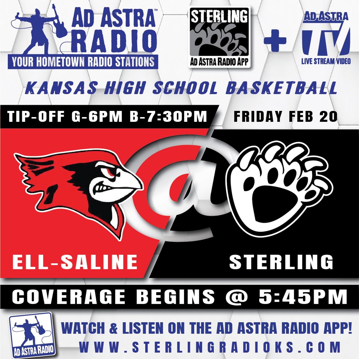 Ell-Saline Cardinals at Sterling Blackbears Boys High School Basketball (February 20, 2026) episode artwork