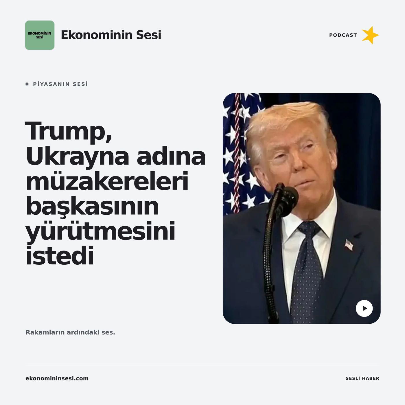 Trump, Ukrayna adına müzakereleri başkasının yürütmesini istedi