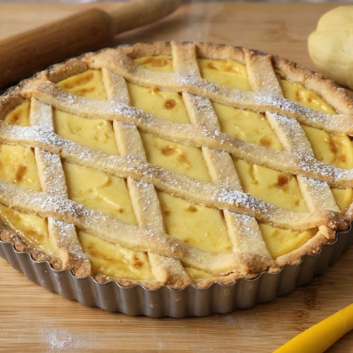 Crostata con crema pasticcera: dolce ricetta ripieno cremoso