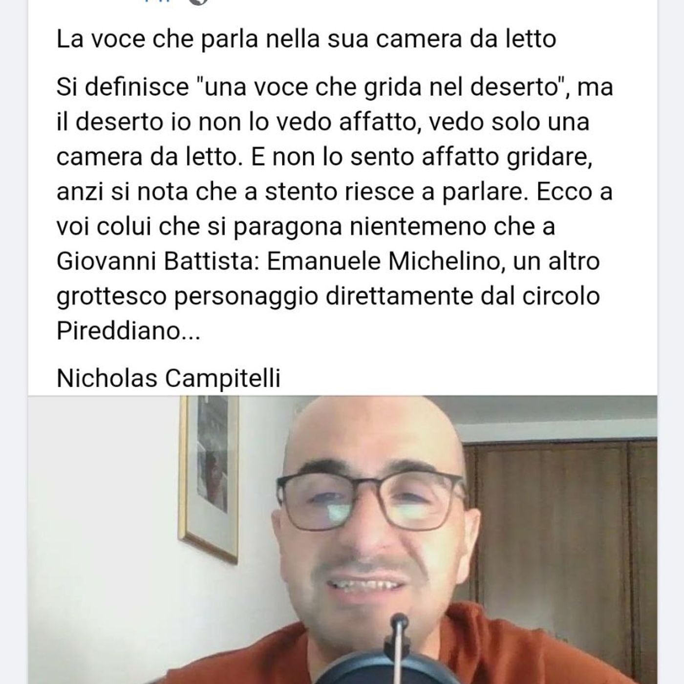 Una voce che grida nel deserto