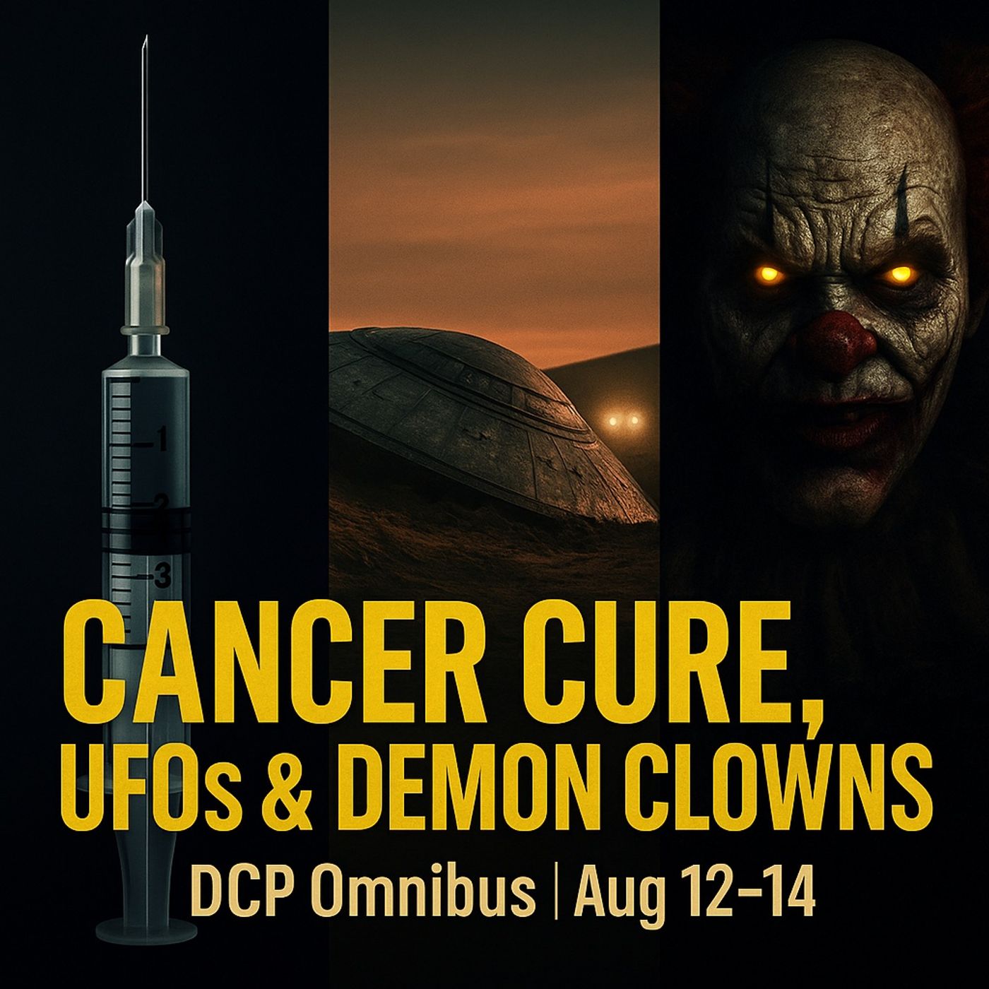 Cancer Cures, Buried UFOs & Demon Clowns — What Aren’t We Being Told? | DCP Omnibus Aug 12–14 episode artwork