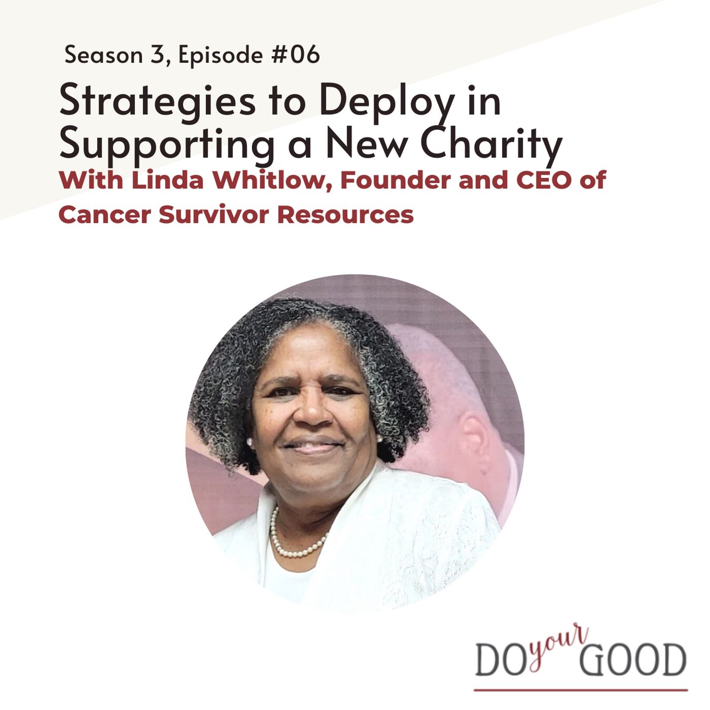 #167 Strategies to Deploy in Supporting a  New Charity with Linda Whitlow, Founder and CEO of Cancer Survivor Resources episode artwork