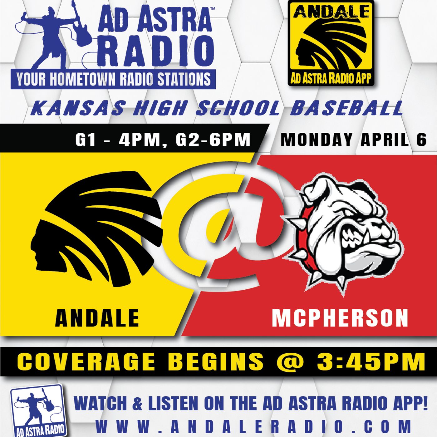 Andale Indians at McPherson Bullpups High School Softball (Game 2-April 6, 2026) episode artwork