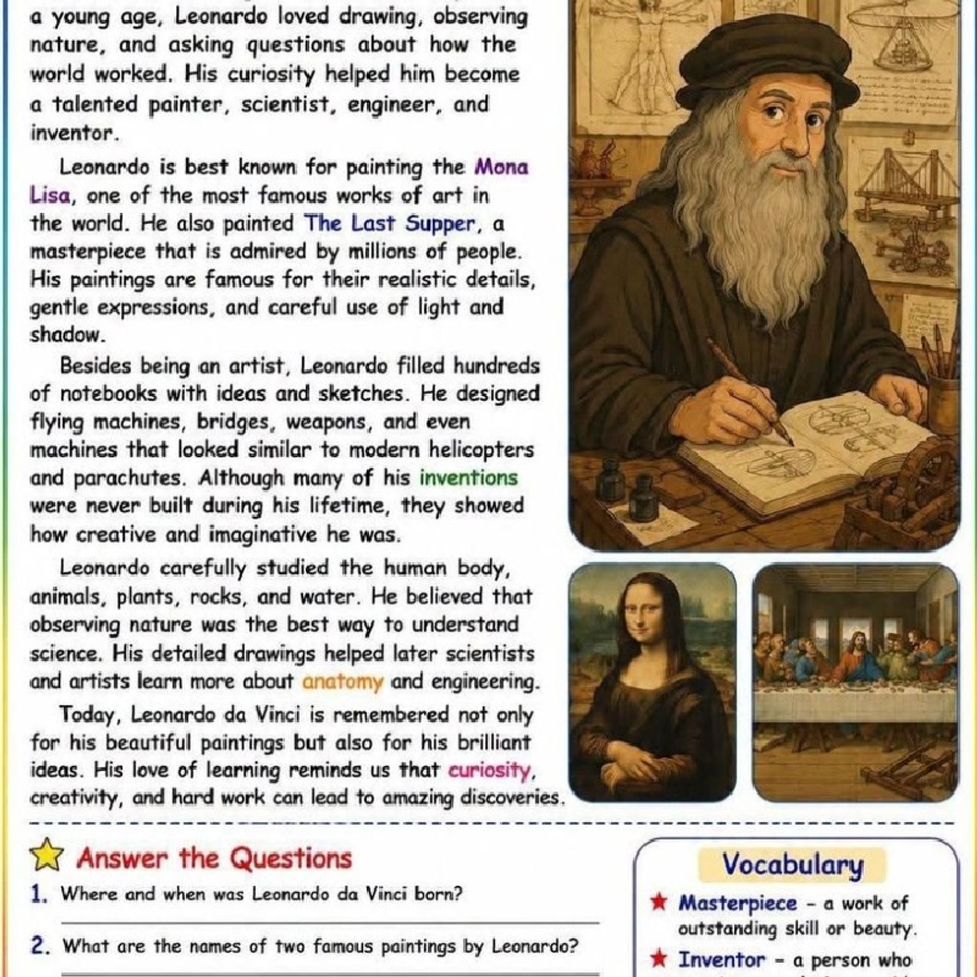 Leonard Da Vinci episode artwork