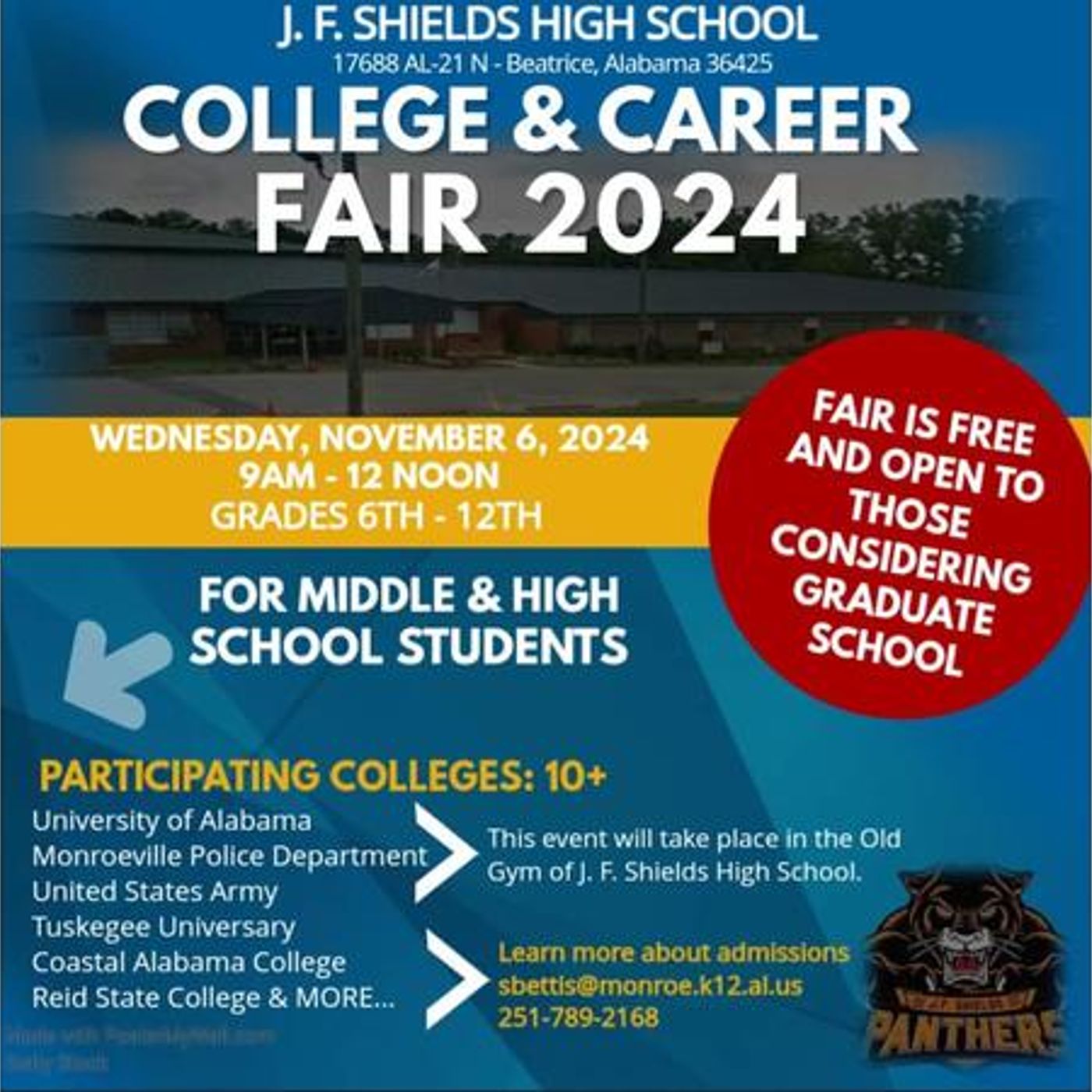 J. F. Shields High School College & Career Fair Day Nov. 6 2024 episode artwork