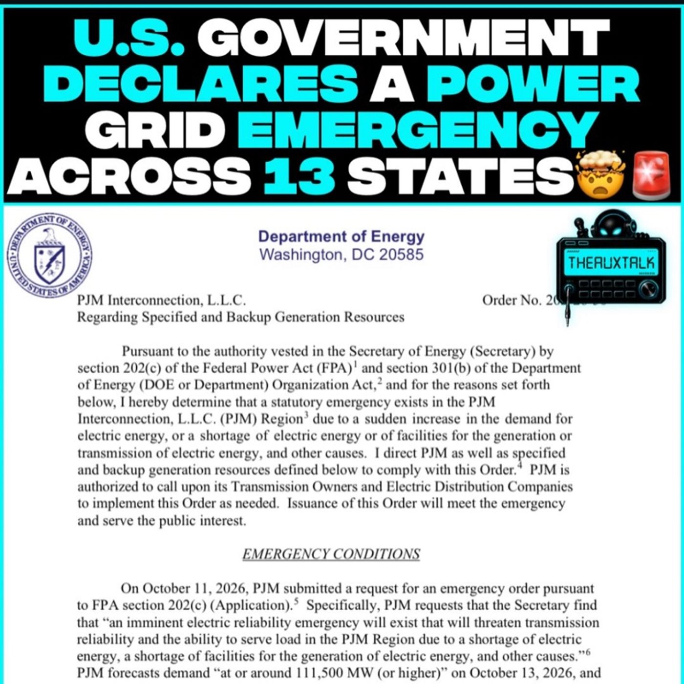 13 States Power Outage WARNING (Oct 13th!?)