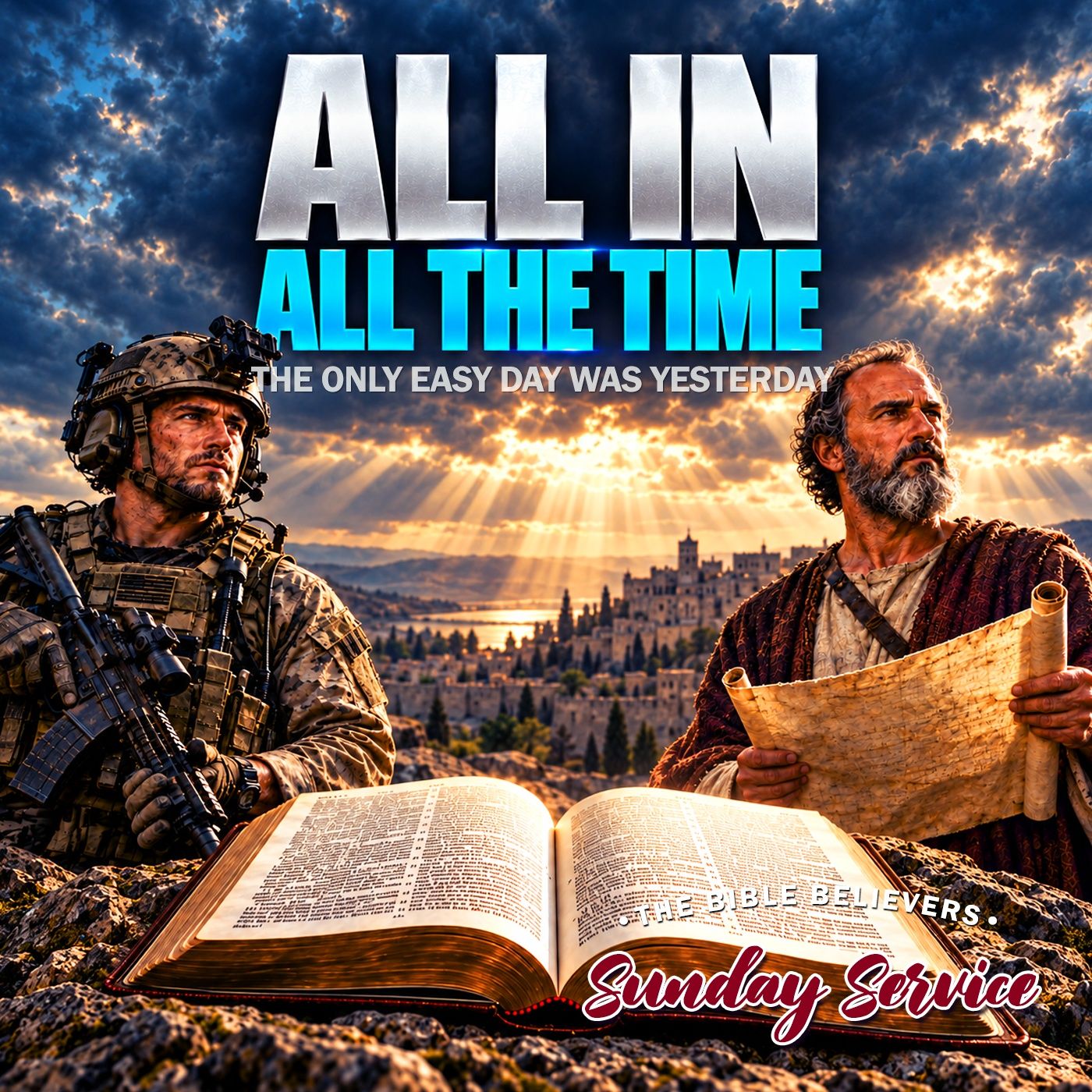 THE BIBLE BELIEVERS SUNDAY SERVICE: All In, All The Time