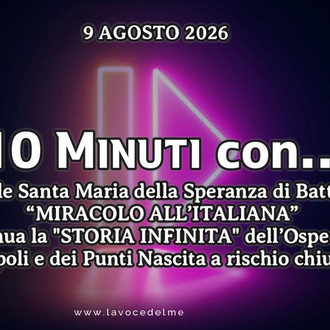 10 minuti con... del 9 agosto 2026 episode artwork